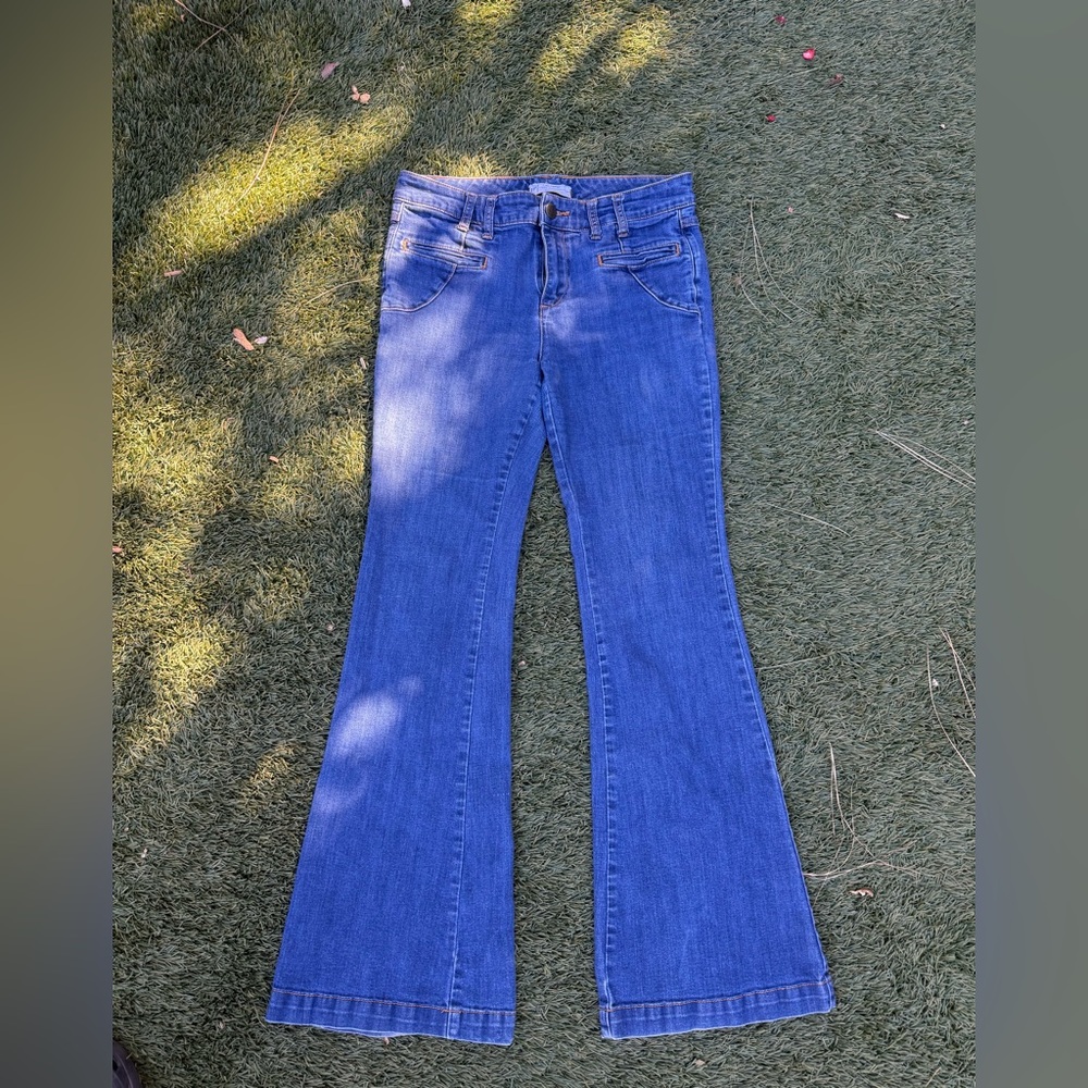 Free People Flare Jeans in Vibrant Blue
